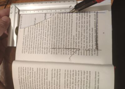 Cutting the middle of the book